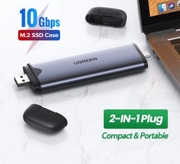 UGREEN SSD Case 10Gbps M.2 NVMe SATA To USB C 3.1 Gen 2
